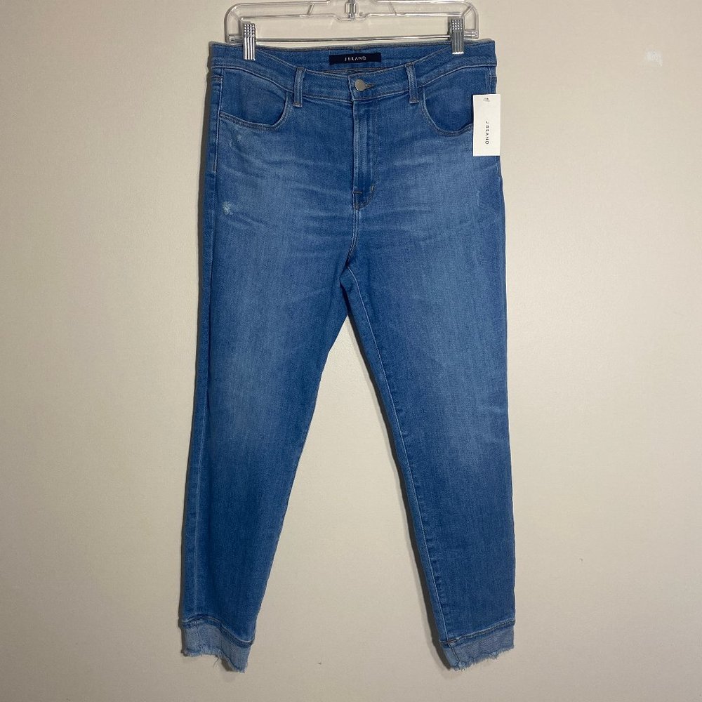 New J Brand Sawyer High Rise frayed ankle Jeans